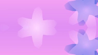 Çiçek Şekilleri Canlandırması ile Mor Arkaplan.