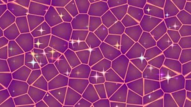 Parlak Işıklı Mor Geometrik Desen.