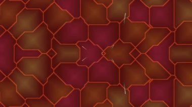 Kırmızı Geometrik Desen Arkaplan Canlandırması.