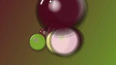 Gradyan Arkaplanda Üç Renkli Top.