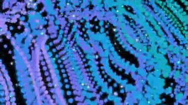 Sekizli canlı Mavi Mor Desen.