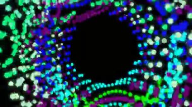 Canlı Renkli Noktalar Dairesel Desen Oluyor.