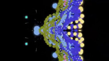 Renkli Noktalı Canlı Fraktal Desen.