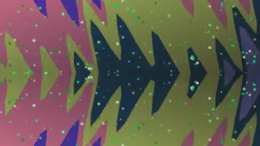 Üçgenli ve Noktalı Soyut Geometrik Desen.