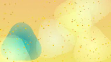 Mavi Şekilli Soyut Sarı Arkaplan.