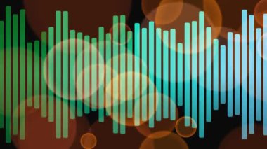 Renkli Çubuklarla Ses Dalga Biçimi Görselleştirmesi.