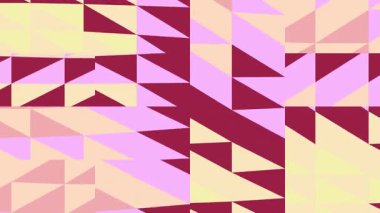 Hareket halindeki Üçgenlerle Geometrik Desen.