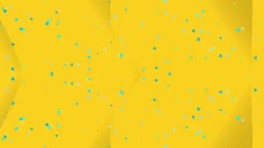 Yeşil Şekiller ve Konfeti ile Sarı Arkaplan.