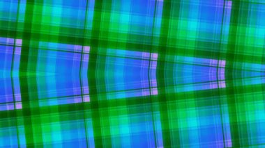 Canlı Yeşil ve Mavi Ekoseli Kalıp.