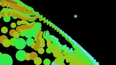 Canlı Yeşil ve Sarı Dijital Sanat Animasyonu.
