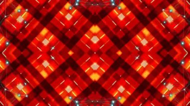 Canlı Kırmızı Geometrik Desen Canlandırması.