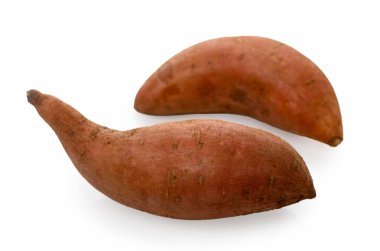 İki taze çiğ yarasa, bütün sebzeler kapanıyor. Yüksek kalite fotoğraf