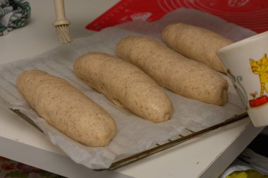 Ev yapımı Graham Ekmeğine Yumurta Yıkama