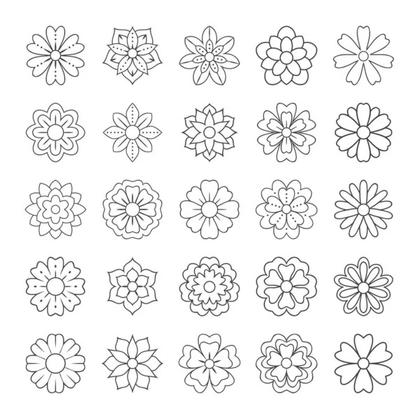 Décrivez Fleurs Doodle Pour Adulte Livre Colorier Beau Fond Floral — Image vectorielle