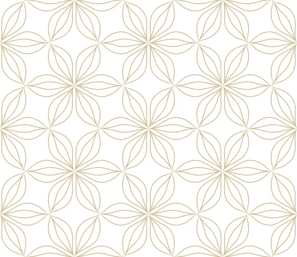 Stock vector Modern simple geometric vector seamless pattern with gold line texture on white background. Light abstract wallpaper, bright tile backdrop.