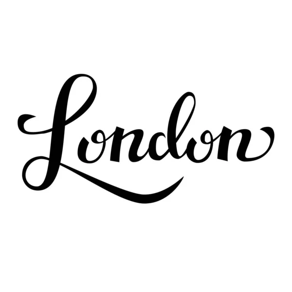 Lettrage Vectoriel Dessiné Main Londres Calligraphie Moderne Dessin Pinceau — Image vectorielle