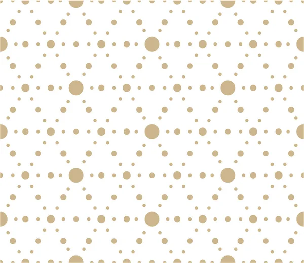 Modern Simple Geometric Vector Seamless Pattern Gold Line Texture White — Stock Vector