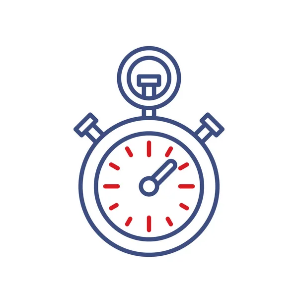 Horloge Chronomètre Icône Ligne Vectorielle Signe Chronomètre Championnat Sportif Illustration — Image vectorielle