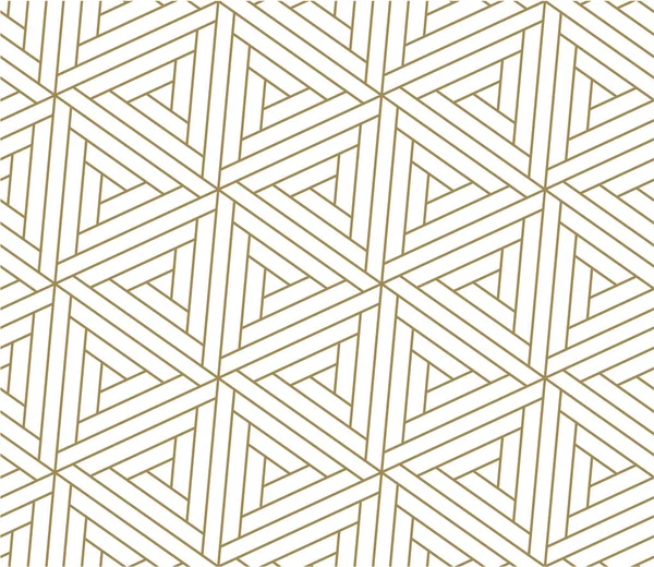 Бесшовный Рисунок Абстрактной Геометрической Текстурой Линии Золото Белом Фоне Легкие — стоковый вектор