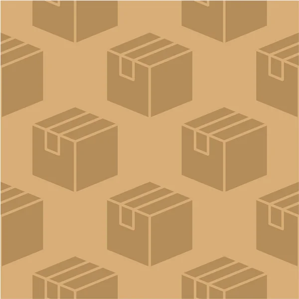 Boîte Livraison Fond Paquet Fret Motif Sans Couture Diverses Boîtes — Image vectorielle