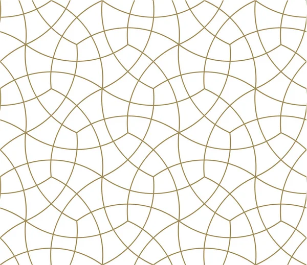 Nowoczesny Prosty Geometryczny Wektor Bezszwowy Wzór Złotą Linią Tekstury Białym — Wektor stockowy