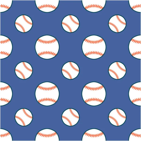 Baseball Softball Jeu Sport Vectoriel Modèle Sans Couture Fond Avec — Image vectorielle