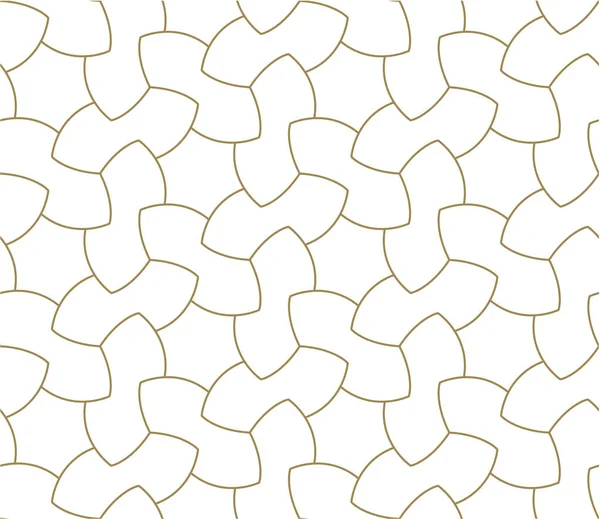 Moderne Eenvoudige Geometrische Vector Naadloos Patroon Met Gouden Lijn Textuur — Stockvector