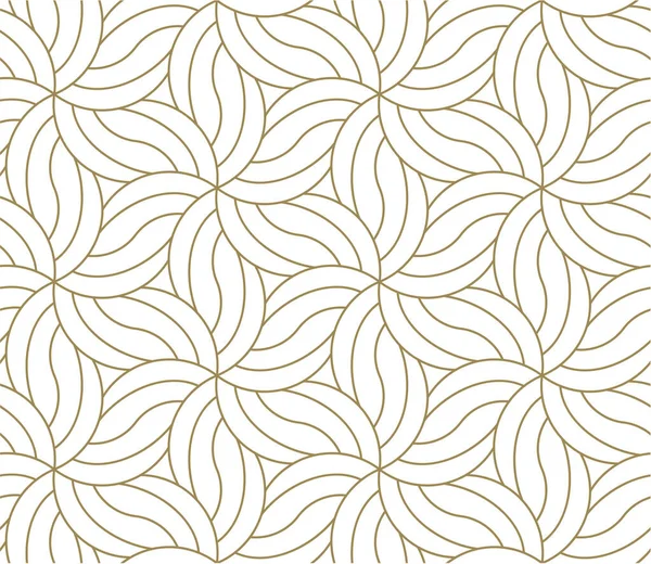 Бесшовный Цветочный Узор Абстрактной Геометрической Текстурой Цветочной Линии Золото Белом — стоковый вектор