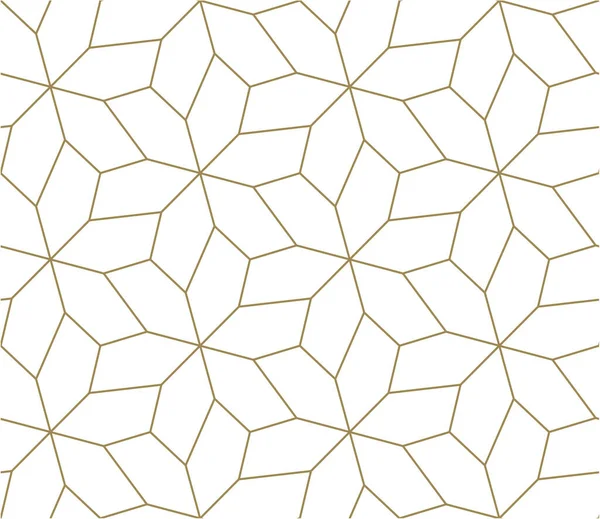 Płynny Wzór Abstrakcyjną Geometryczną Teksturą Linii Złoty Białym Tle Lekka — Wektor stockowy
