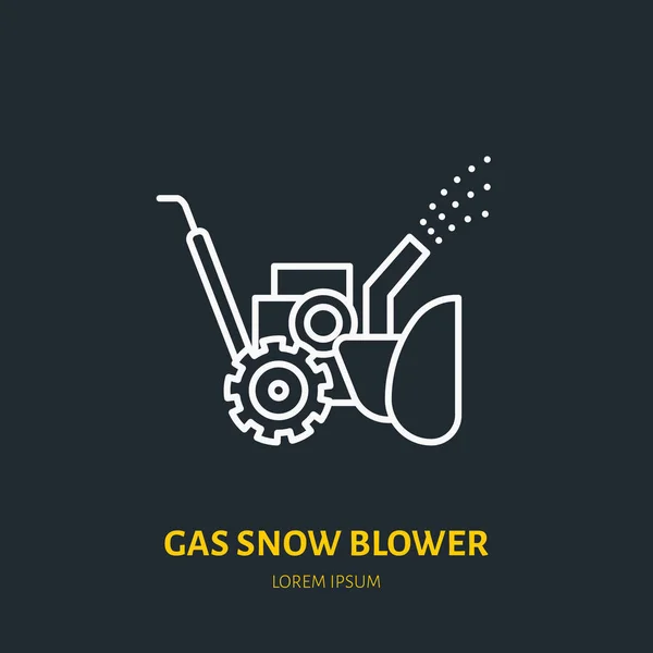 Soplador Nieve Gas Icono Línea Plana Signo Vectorial Del Equipo — Vector de stock