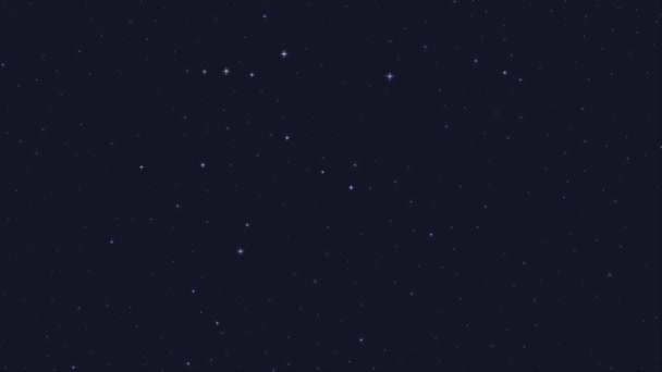 Kova Burcu Galaksi Çizgisi Yıldız Grubu Burç Işareti Animasyon — Stok video
