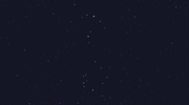 Akrep burcu, galaksideki çizgi, yıldız grubu, burç işareti, animasyon.