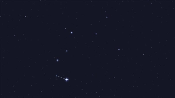 Sagittarius Zodiac Constellation Line Galaxy Group Star Horoscope Sign Animation — Stock Video