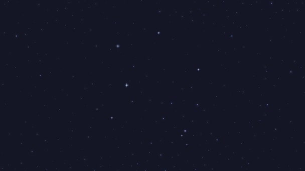 リブラ ゾディアック 銀河系に並ぶ星座 星のグループ アニメーション — ストック動画