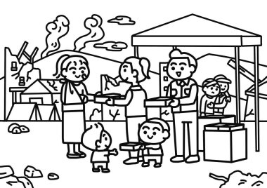 Gönüllüler kurbanlara yardıma geliyor.