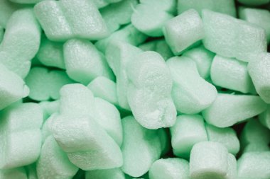 köpük çok mavi arka plan parça yakın çekim