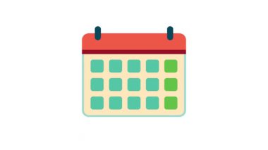Etkinlik planlaması, zaman yönetimi, görev çizelgesi ve organize iş akışı takibi için birden fazla gün gösteren minimalist planlayıcı takvim simgesi