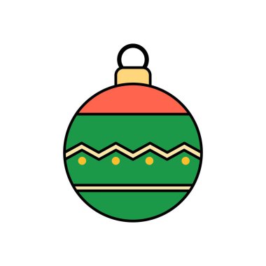 Dekoratif Çizgiler ve Noktalarla Tatil Yeşil Süslemesi