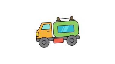 Tamir ve Teknik Servisler İçin Kullanılan Kamyonun Yan Görünümü