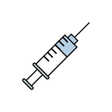 Tıbbi Tedavi ve Sağlık Hizmetleri İçin Basit Şırınga İllüstrasyonu