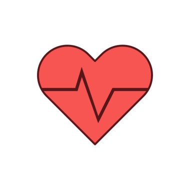 Kalp Atışı Simgesi Sağlık İzleme ve Hayati İşaretleri Sunar