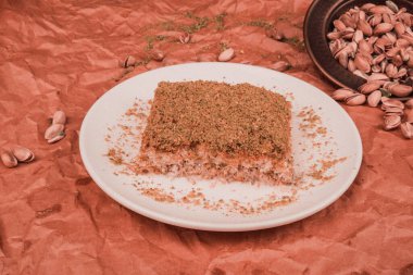 Taze Pişmiş Baklava Parçalarının Yakın Çekimi