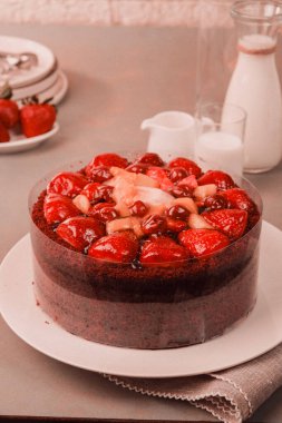 Güzel Doğumgünü Pasta Dekorasyonunun Yakın Çekimi