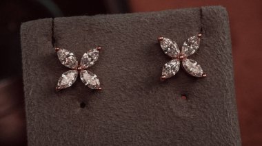 Altın ve Elmaslı Parlak Gemstone Mücevherleri