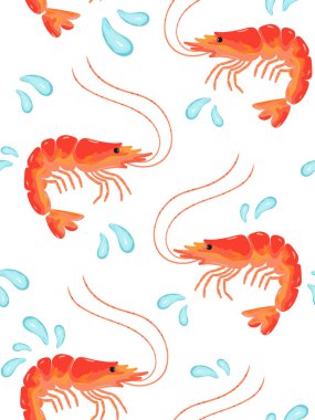 Okyanus temalı kabuklu deniz ürünleri çizimi. Poster baskısı. Deniz hayvanlarının arka planı.