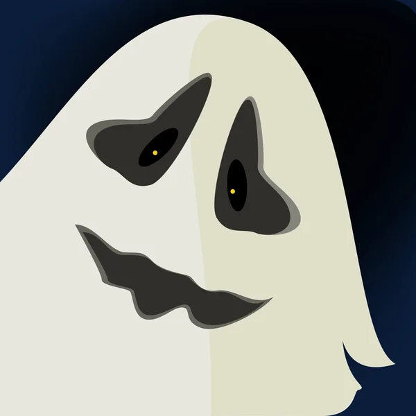 黒の背景にハロウィーンの幽霊 — ストックベクタ
