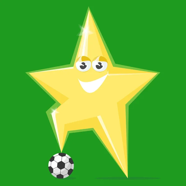 Cartoon star sport fotbal — Stockový vektor