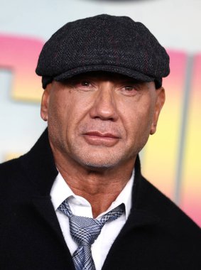 Dave Bautista 22 Ocak 2026 'da Londra, İngiltere' de Cineworld Leicester Meydanı 'ndaki The Wrecking Crew UK özel gösterimine katıldı..