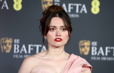 Aimee Lou Wood, 22 Şubat 2026 'da Londra' daki The Royal Festival Hall 'da düzenlenen 2026 EE BAFTA Film Ödülleri' ne katılmıştır..