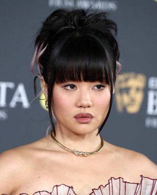 Rei Ami, 22 Şubat 2026 'da Londra' daki The Royal Festival Hall 'da düzenlenen 2026 EE BAFTA Film Ödülleri' ne katılır..